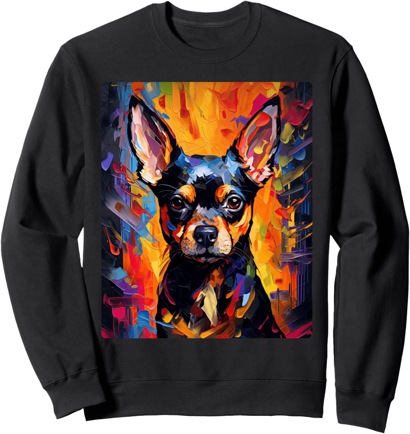 

Фотография собаки, выполненная маслом, милая толстовка с изображением щенка Oil Print Animals, черный