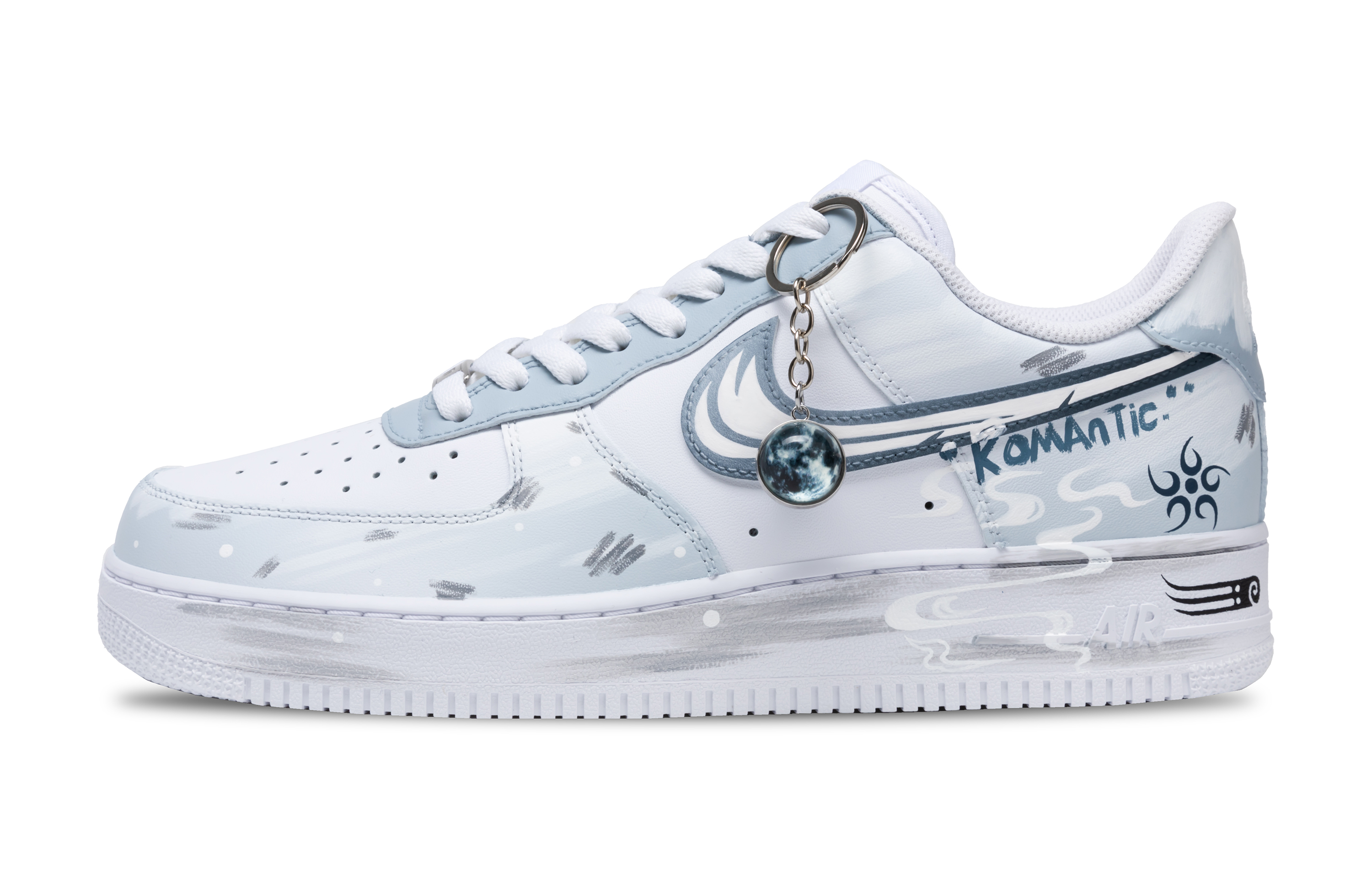 

Nike Кроссовки для скейтбординга Air Force 1 Low Ancient Mist, износостойкие и нескользящие, мужские, сине-белые