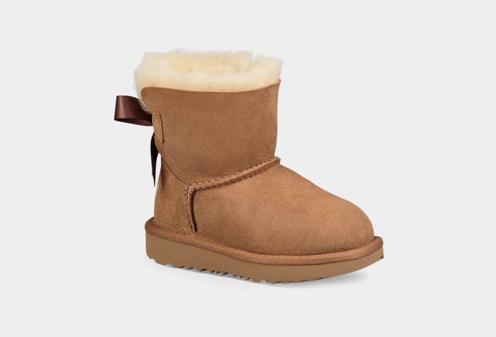 Угги Mini Bailey Bow II Boot UGG, коричневый — фото 4