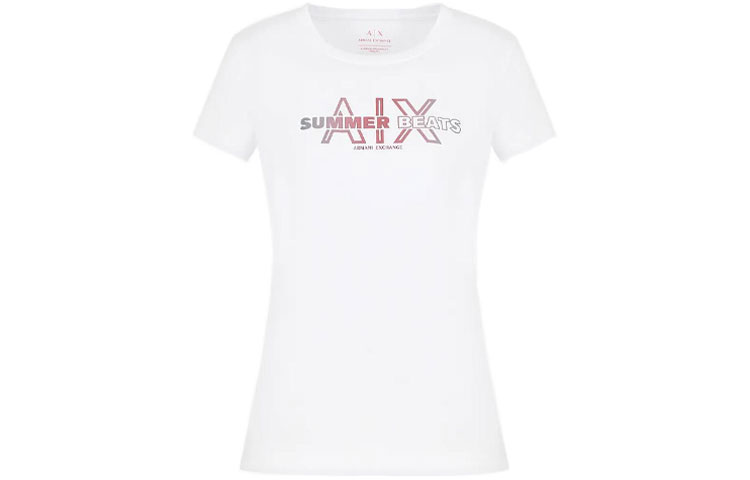 

Футболка AE SS23 для женщин ARMANI EXCHANGE, белый