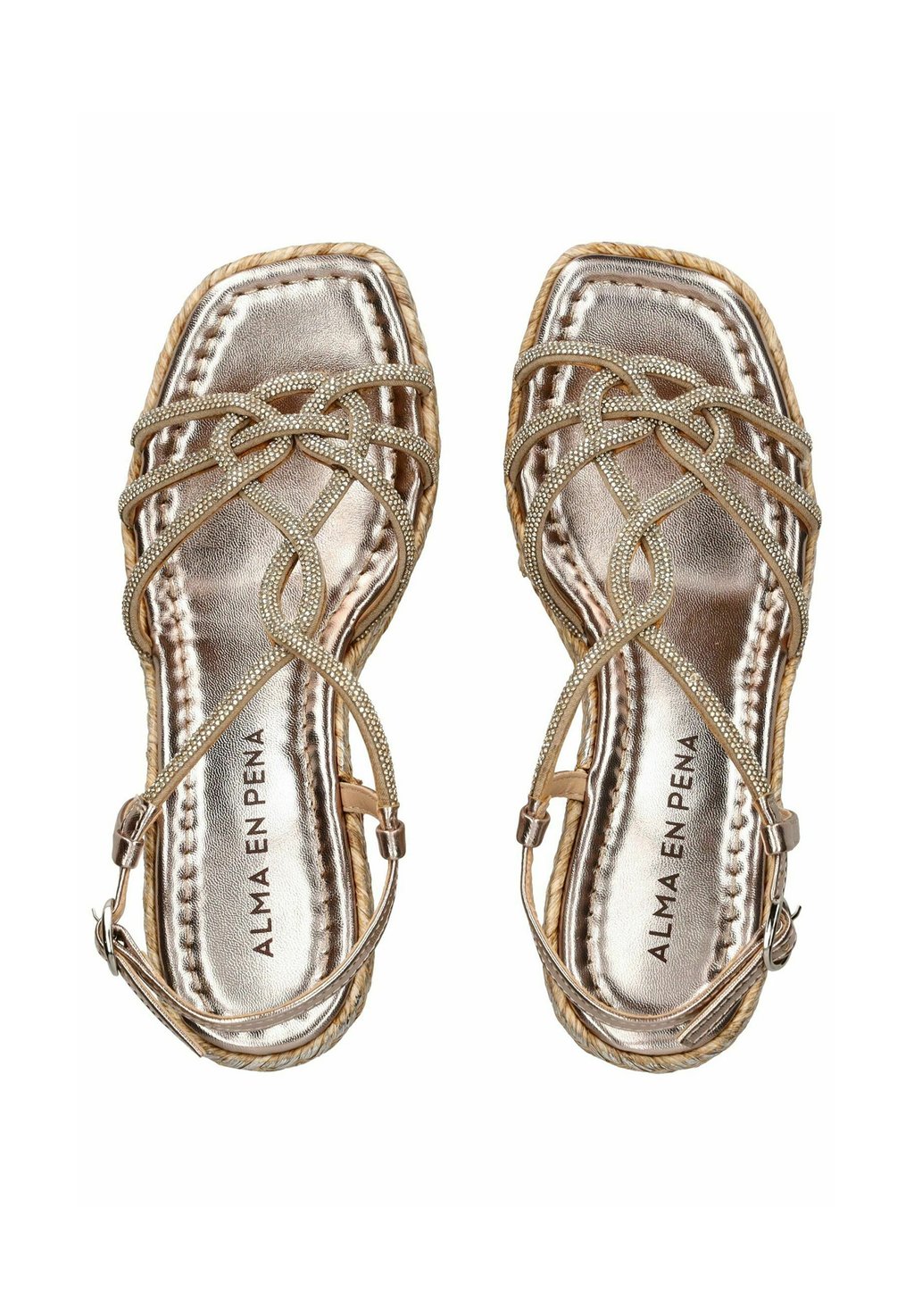 Босоножки на танкетке High heeled sandals Alma en Pena, цвет Bronze Luna — фото 3