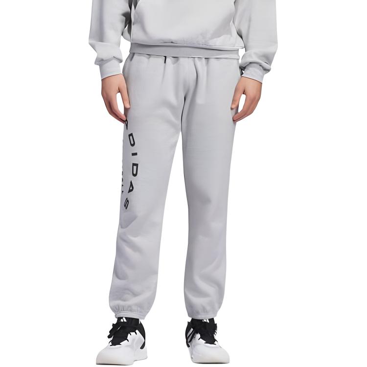Флисовые брюки Foundation Adidas, средне-серый/черный — фото 4
