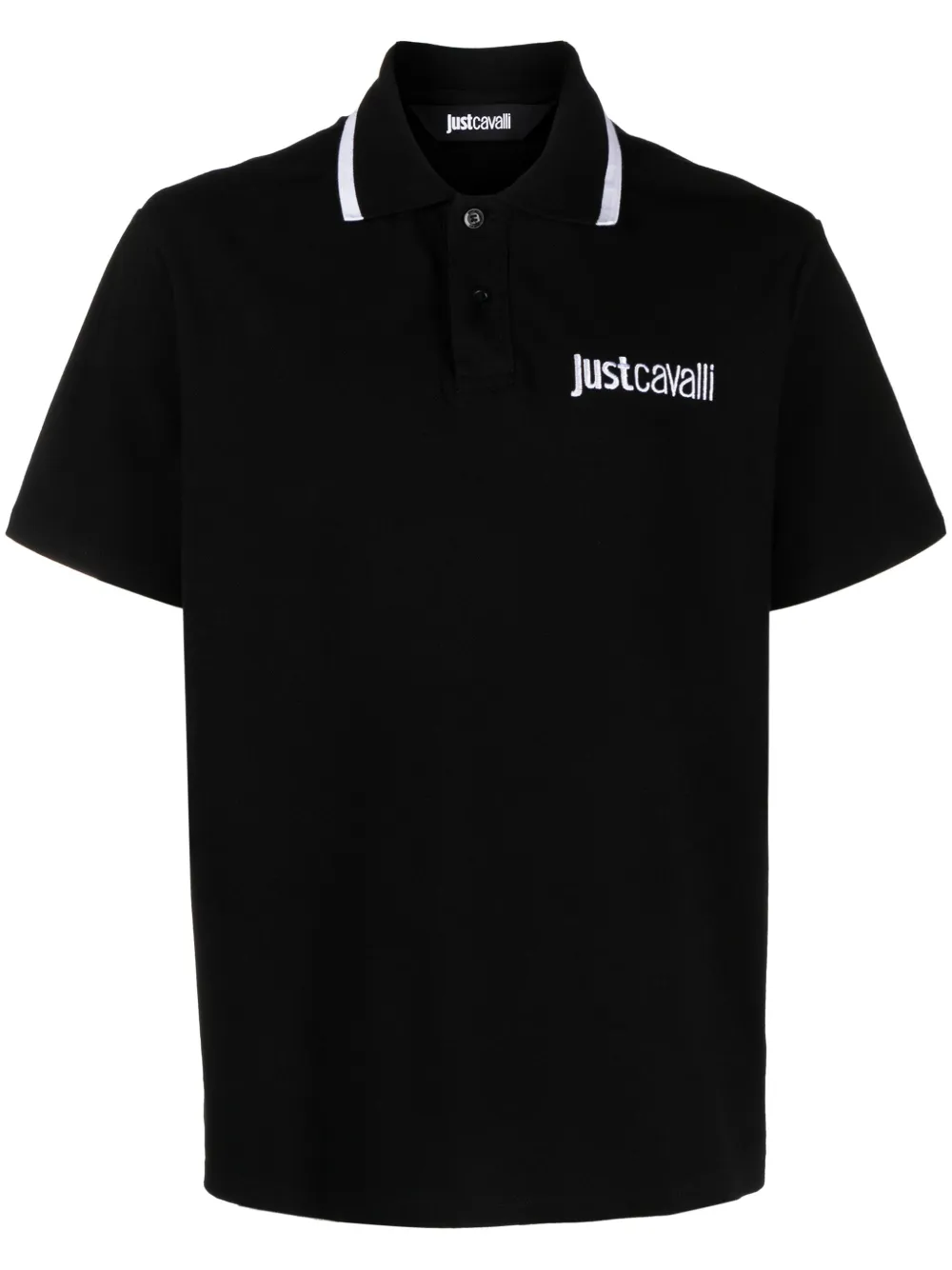 

Рубашка поло с вышитым логотипом Just Cavalli, черный