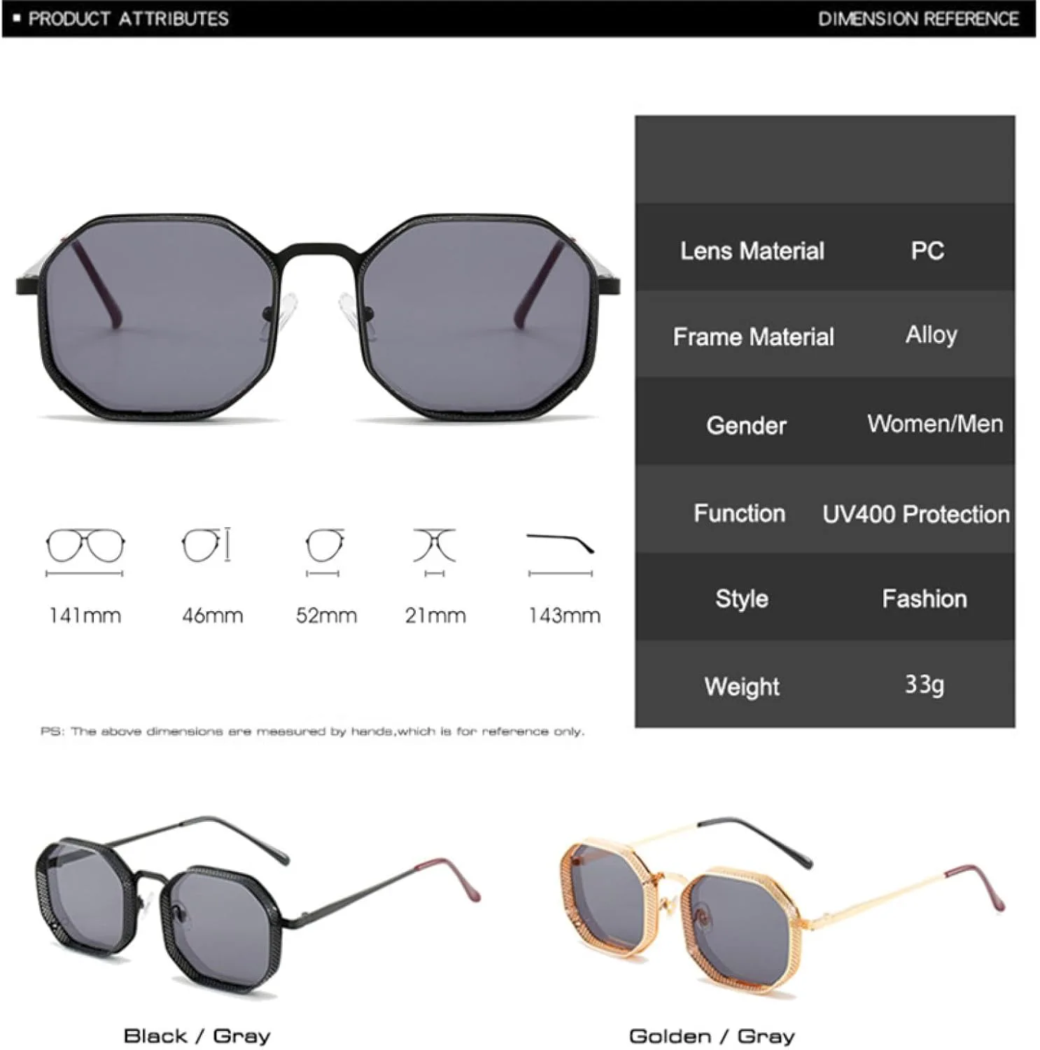 

Ретро металлические стимпанк многоугольные полые солнцезащитные очки женские модные зеркальные градиентные очки UV400 мужские панк TVTBBVV, Black Gold Mirror