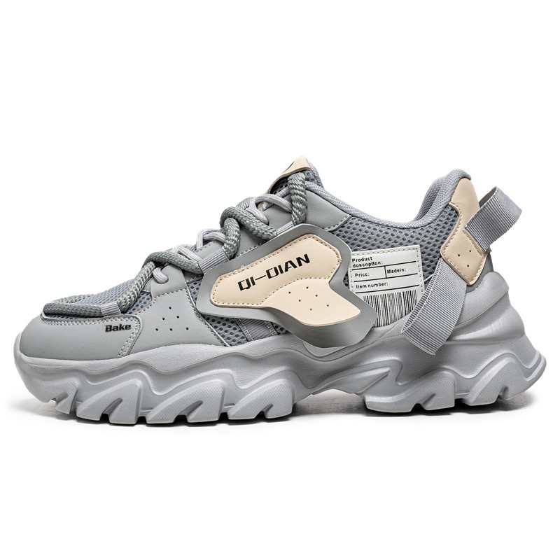 

BAKE Серые мужские противоскользящие износостойкие дышащие массивные кроссовки, цвет Gray