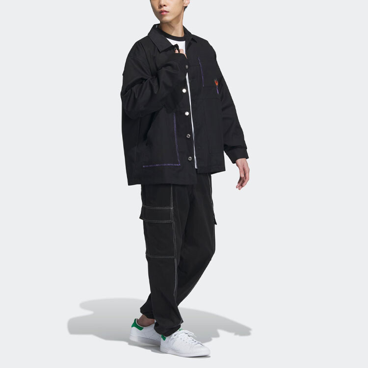 Куртка-рубашка Adidas Originals, черный — фото 4