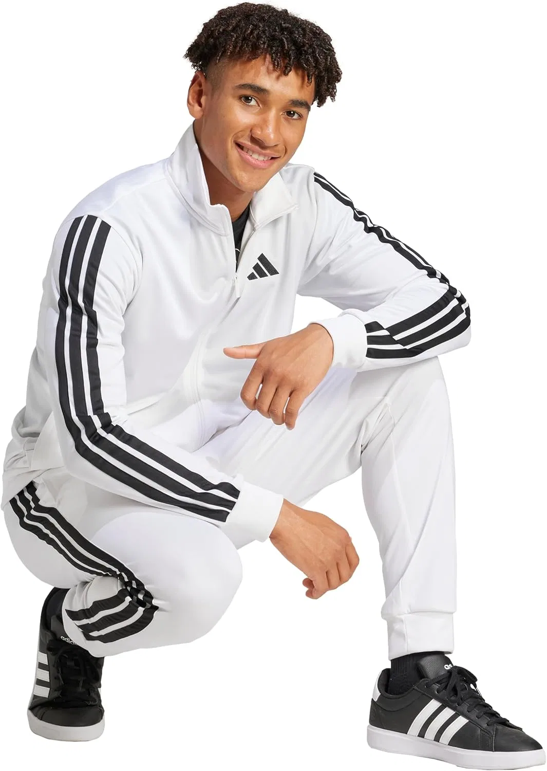 Брюки tapered, adidas, Pink — фото 4