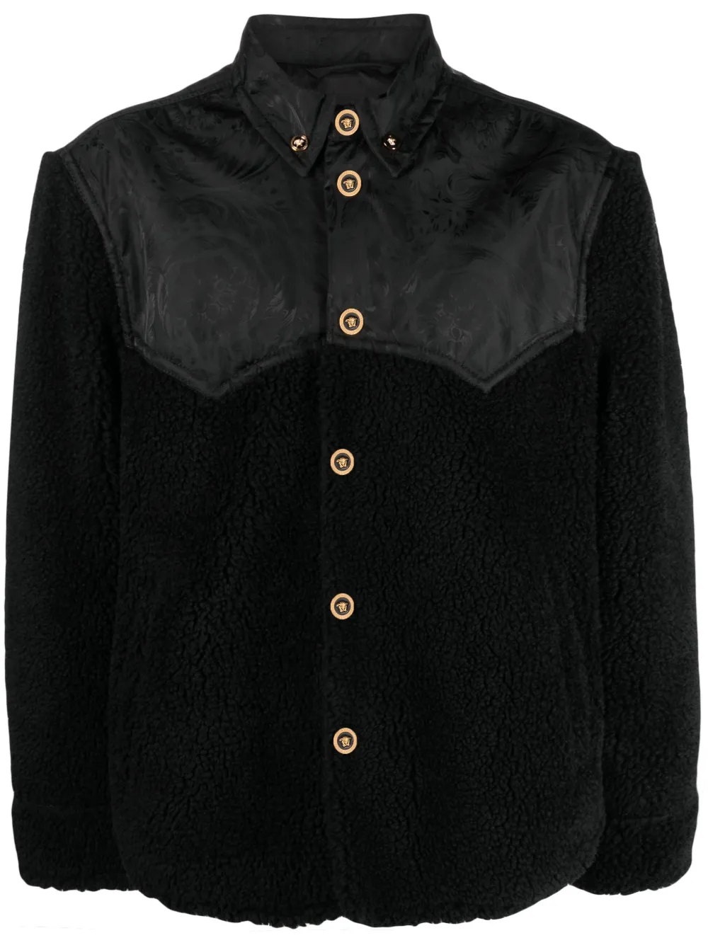 

Флисовая куртка Barocco Silhouette VERSACE, черный