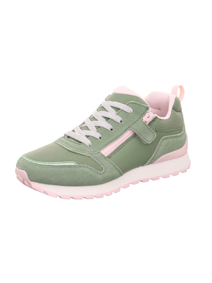

Кроссовки на шнуровке superfit, цвет hellgrün/rosa