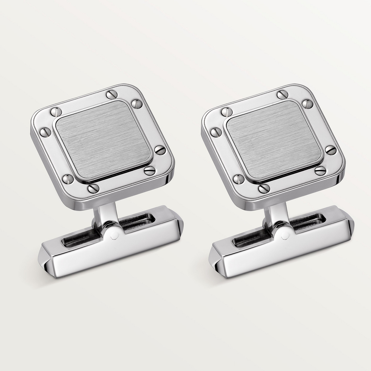 

Запонки Cartier Boutons de manchettes Santos de Cartier, цельное серебро