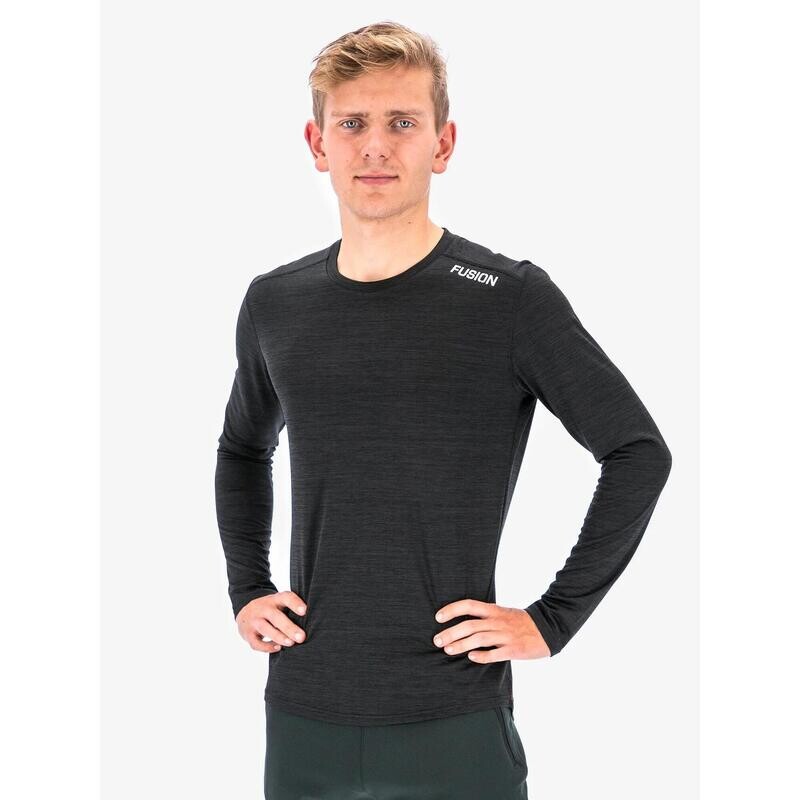 

FUSION MENS C3 LS SHIRT футболка для бега тренировочная рубашка, цвет schwarz