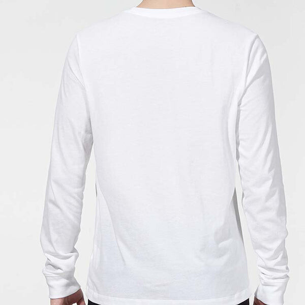 Футболка men's training athleisure casual sports long sleeves round neck white t-shirt Nike, белый — фото 3