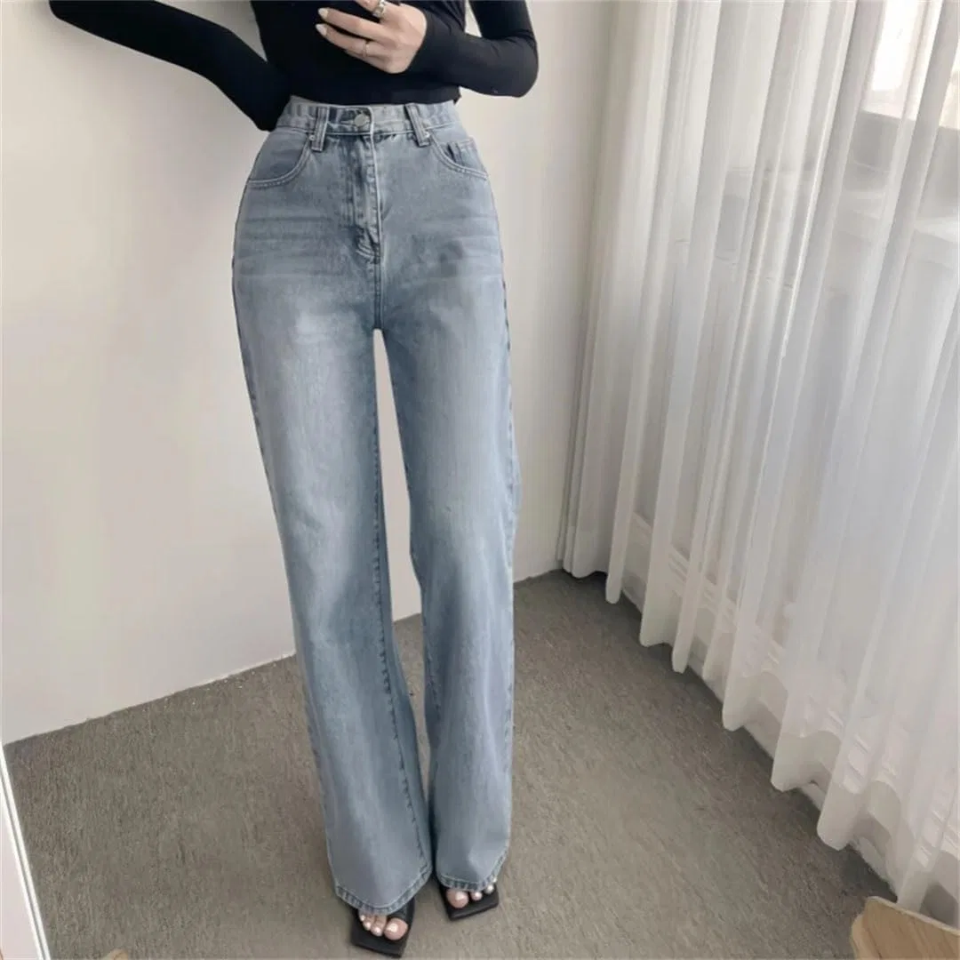Джинсы свободные джинсовые, Lightblue — фото 3