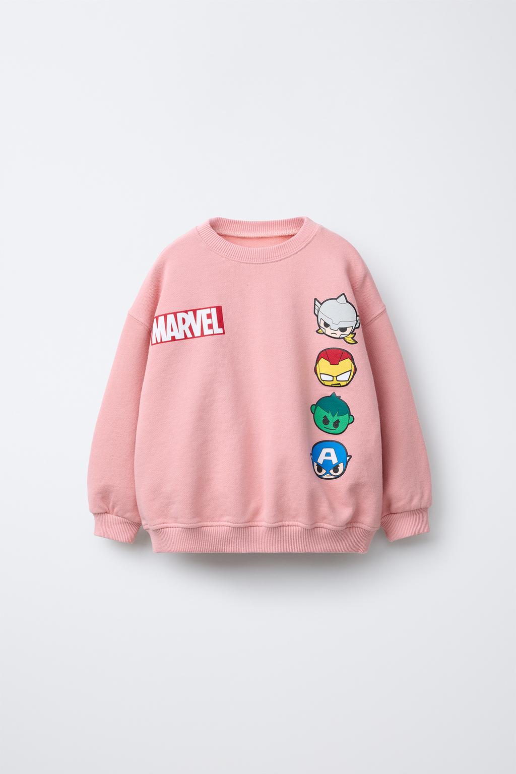 

Толстовка с принтом " мстители " marvel ZARA, цвет Faded pink