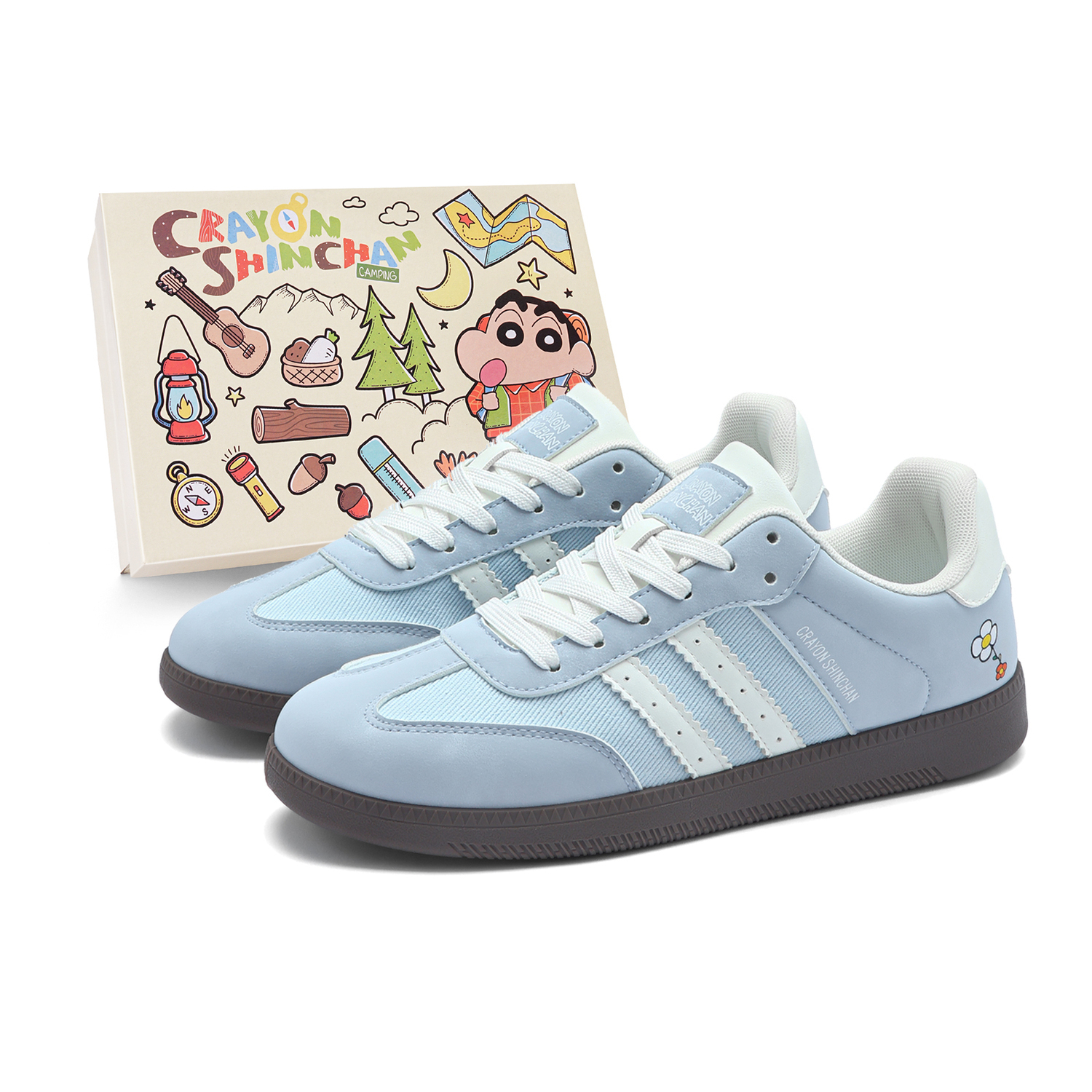 

Низкие кеды для скейтбординга унисекс Crayon Shinchan, Moonсветло-синий