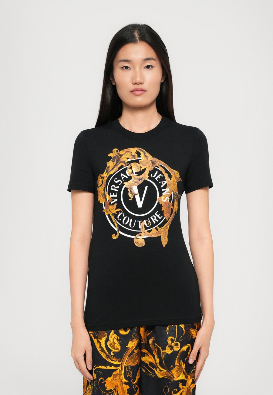 

Футболка Versace Jeans Couture Print T-shirt, Black/Gold Coloured/Black