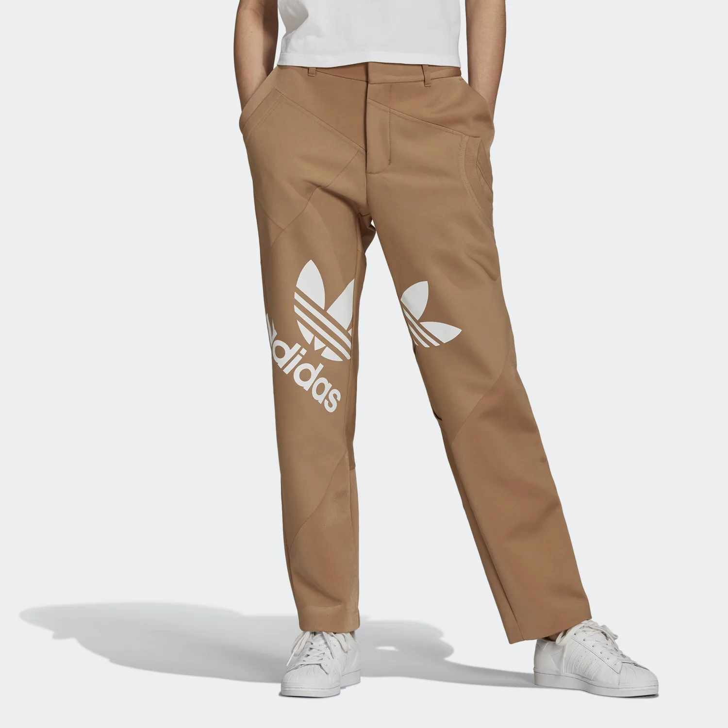 Adidas Originals Вязаные спортивные штаны женские желтые кардборд — фото 3