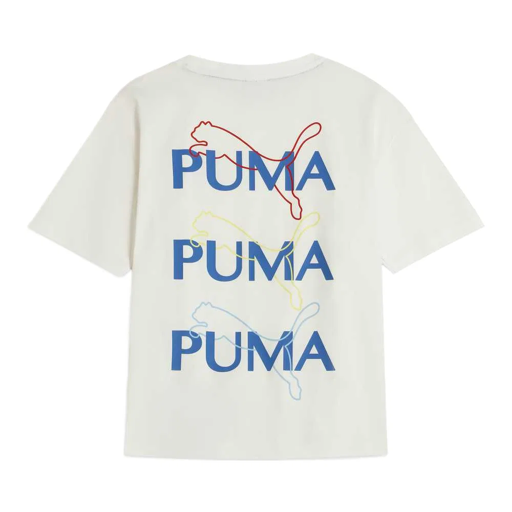 Детская футболка с круглым вырезом PUMA, White — фото 3