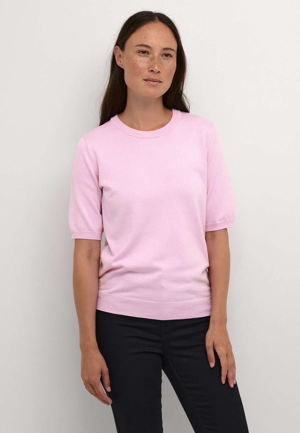 

Футболка базовая LIZZA O-NECK Kaffe, цвет pink mist