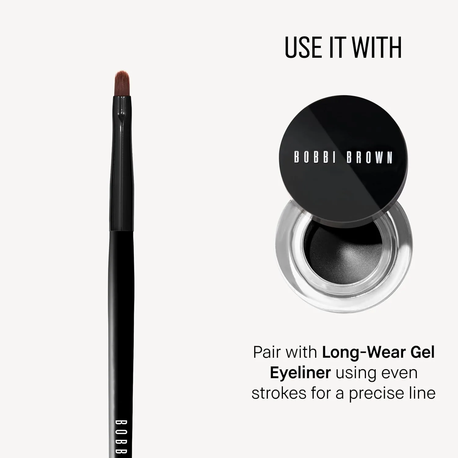 Кисть для подводки глаз Bobbi Brown | Кисти для растушевки, создания точных линий и дымчатого макияжа глаз | Подходит для гелевой и пудровой подводки, Multicolor — фото 4