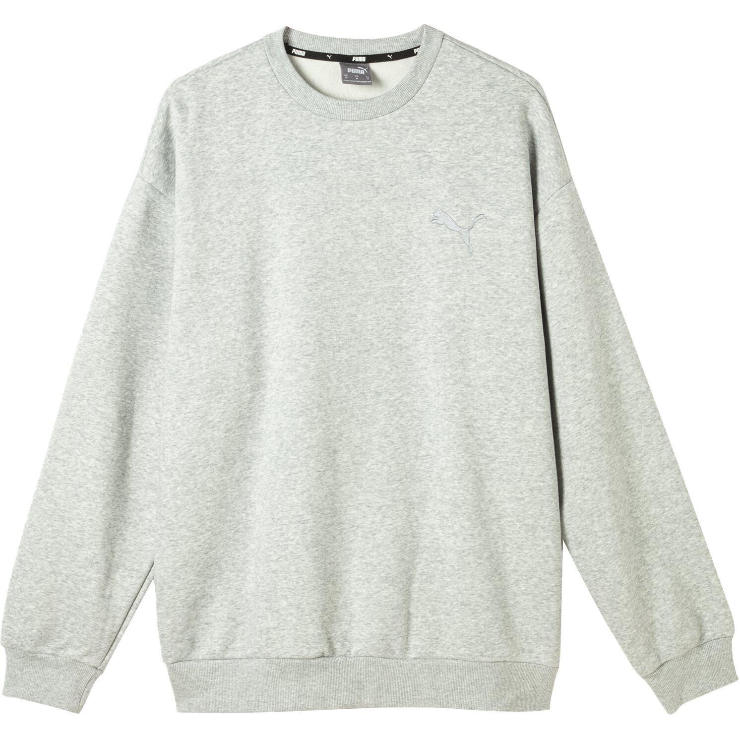 

ELEVATED CREWNECK FL Толстовка мужская светло-серая меланжевая Puma, серый