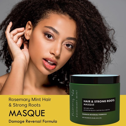 Маска для волос Rosemary Mint Hair and Strong Roots 16oz Infused with Biotin — фото 2