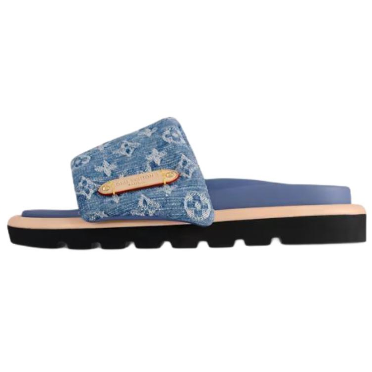 LOUIS VUITTON Тапочки-слайды Pool Pillow Comfort, женские, синие
