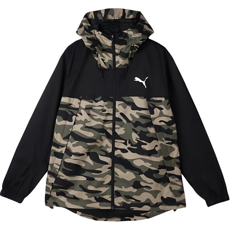 

Защитная куртка мужская черная камуфляжная Puma, черный