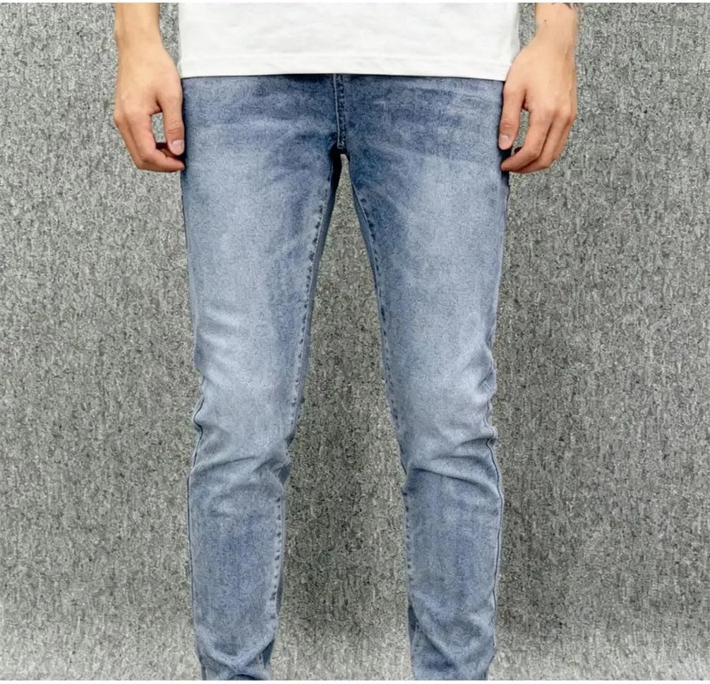 Джинсы скинни, Men's Elastic Slim Fit Skinny Jeans, G03lan — фото 3