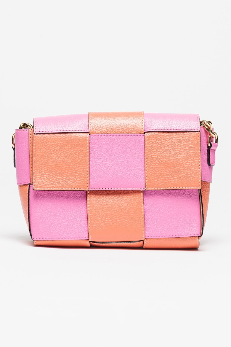 

Кожаная сумка с плетеным узором Antonia Moretti, розовый