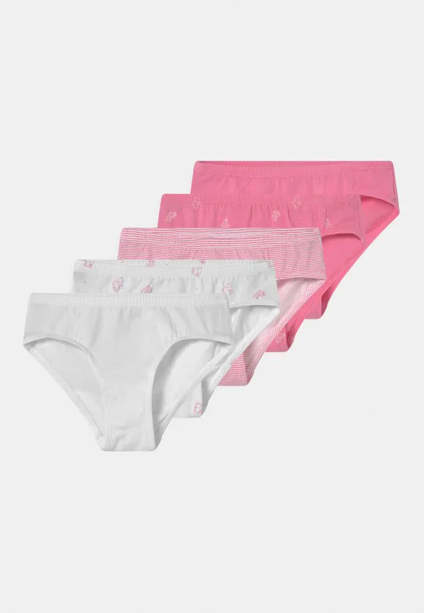 Трусы из хлопка 95/5, упаковка из 5 штук. Schiesser, Pink/White