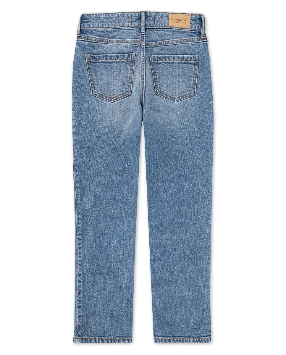 Прямые джинсы с высокой талией 90-х годов от Kids Abercrombie, синий — фото 2