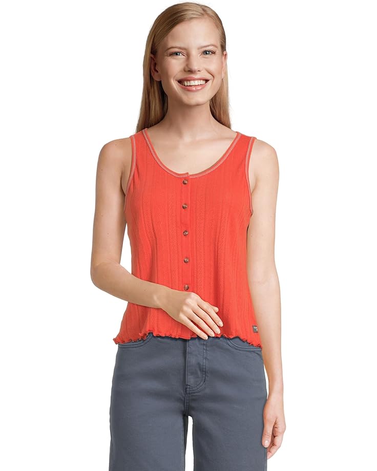 

Топ Toad&Co Foothill Pointelle Button Tank, цвет Salamander