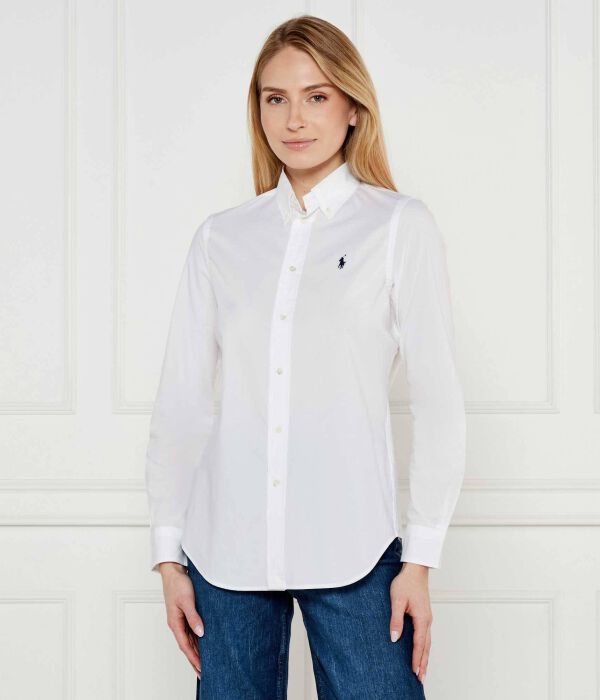 

Рубашка женская Polo Ralph Lauren хлопковая базовая, белый