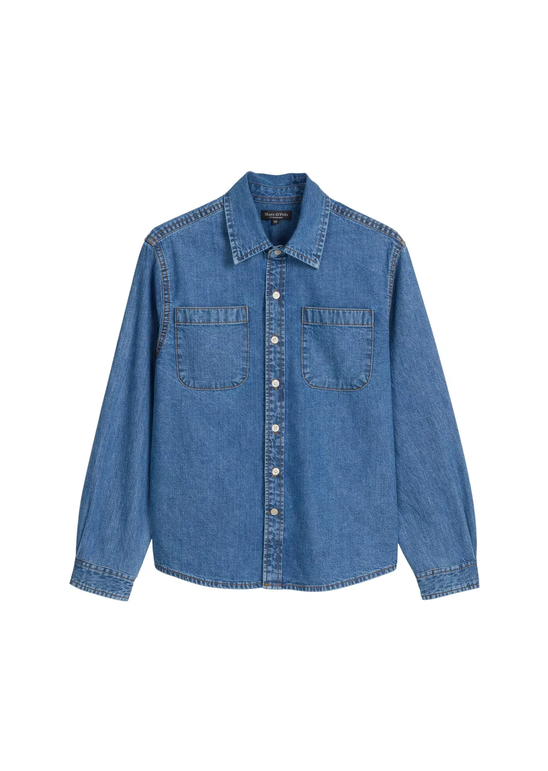 Джинсовая рубашка оверсайз из органического хлопка Marc O'Polo, light blue denim