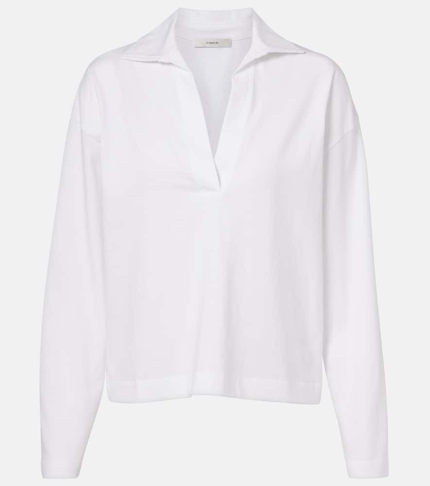 

Хлопковая поло Vince, Optic White