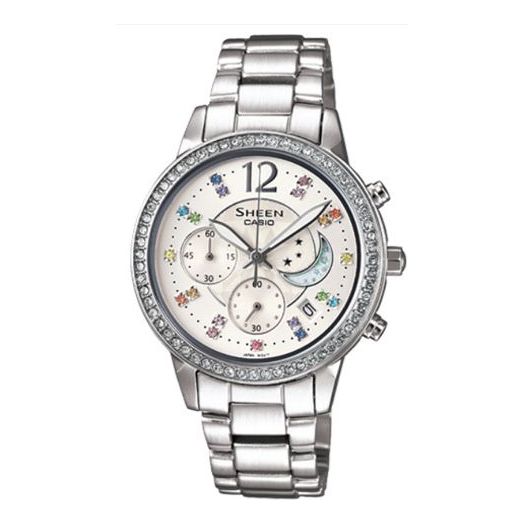 

Часы CASIO SHEEN Waterproof Stainless Steel Strap White Analog, белый