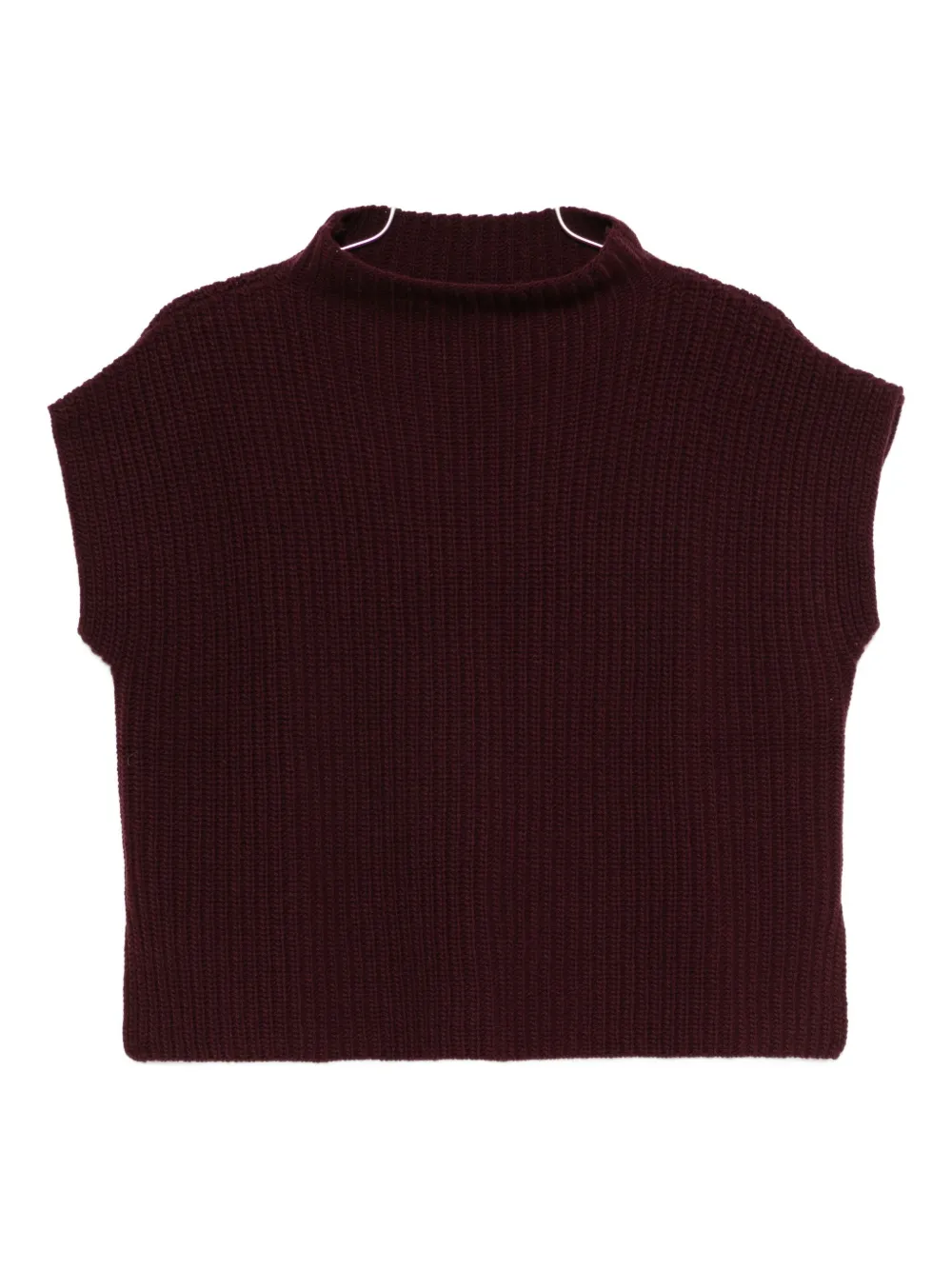 

Вязаный топ с высоким воротом Ma'Ry'Ya, красный