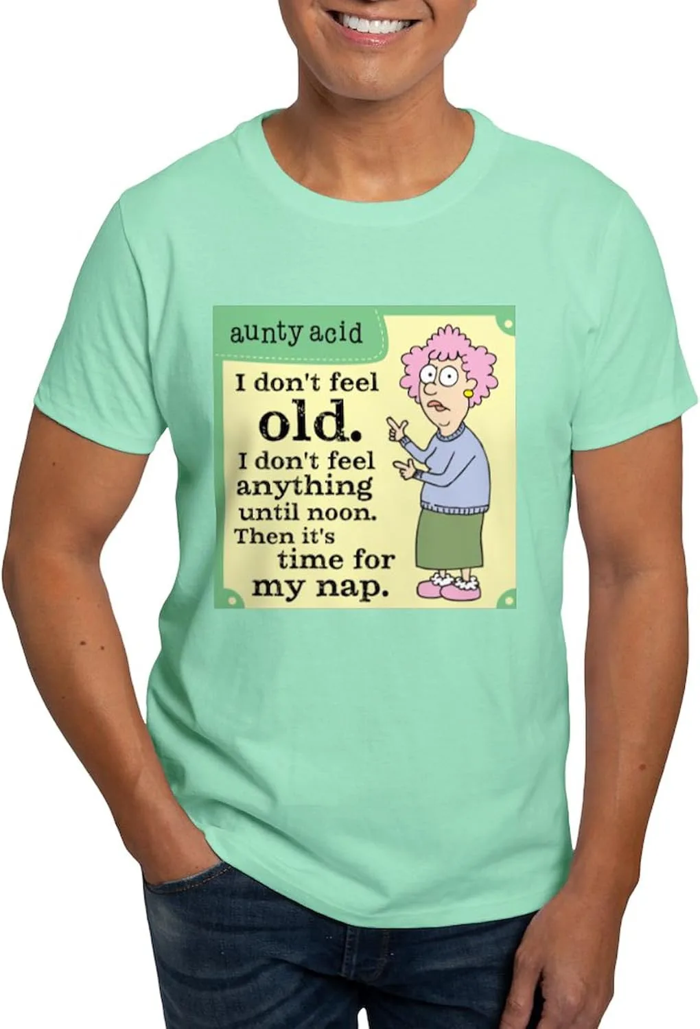 

Футболка мужская Aunty Acid: Time to Nap Dark T Shirt, 100% Cotton, Classic Graphic White CafePress