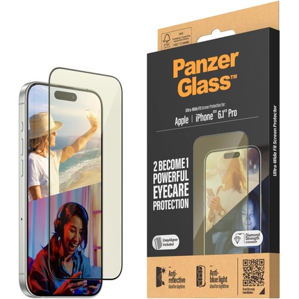 

PanzerGlass Eyecare iPhone 15 Pro UWF с EasyAligner