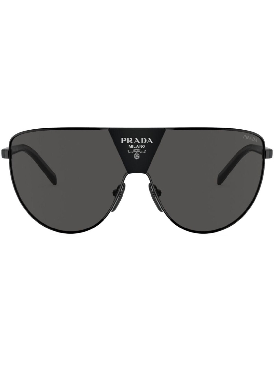 

Prada Eyewear солнцезащитные очки в массивной оправе, черный