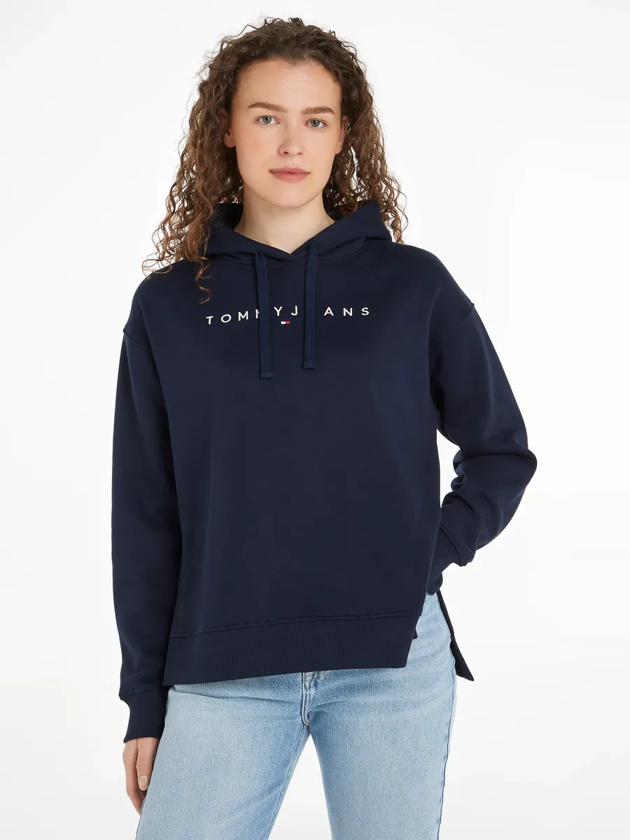

Толстовка Tommy Jeans с капюшоном "TJW RLX LINEAR HOODIE", с капюшоном, синий