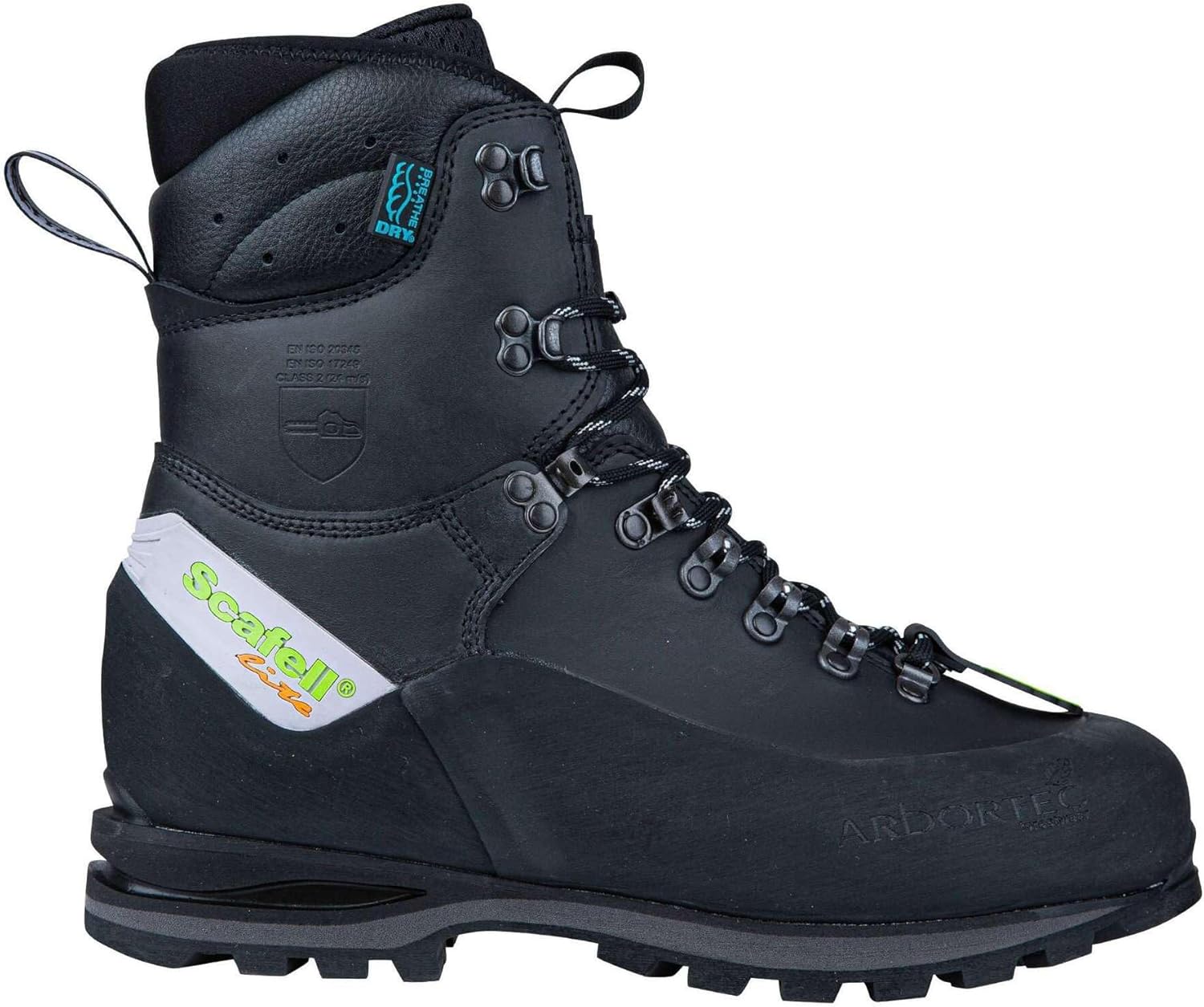 Водонепроницаемые ботинки для работы с бензопилой Scafell Lite Black, класс защиты 2 ARBORTEC, черный