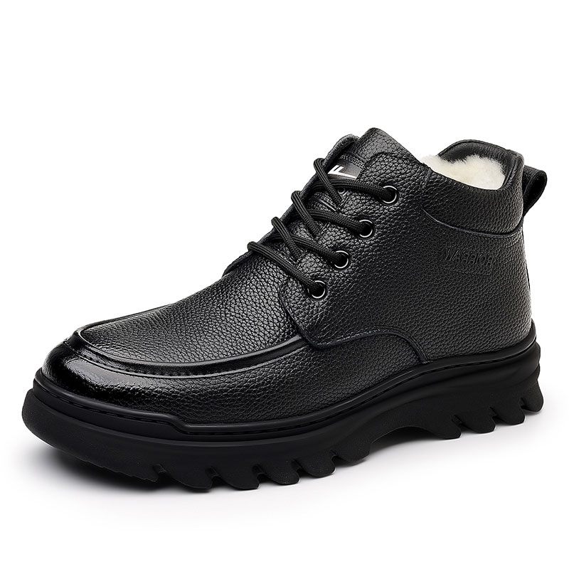 

Мужские ботинки Top Grain Cow Leather Thermal High Top Insulated, Genuine Leather WARRIOR, черный