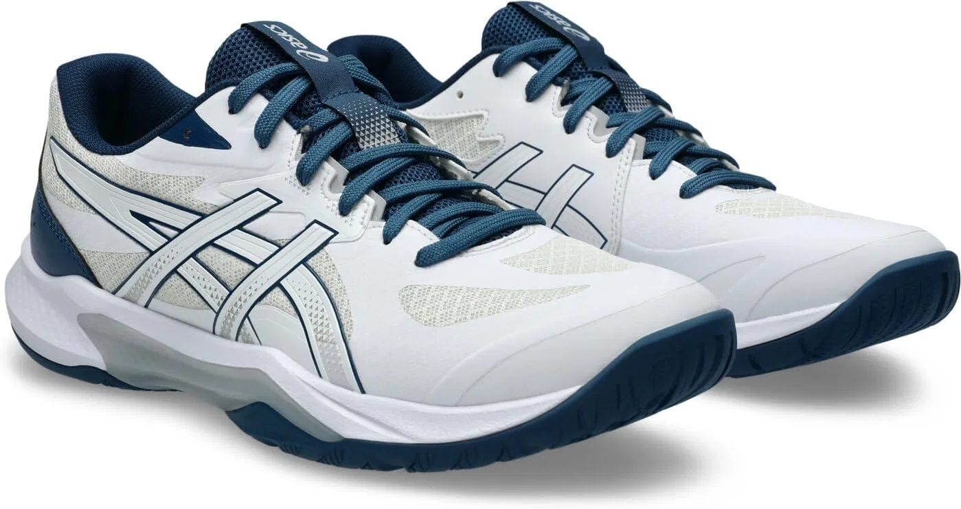Мужские кроссовки ASICS Gel-Tactic 13, 2-White Mako Blue. — фото 4