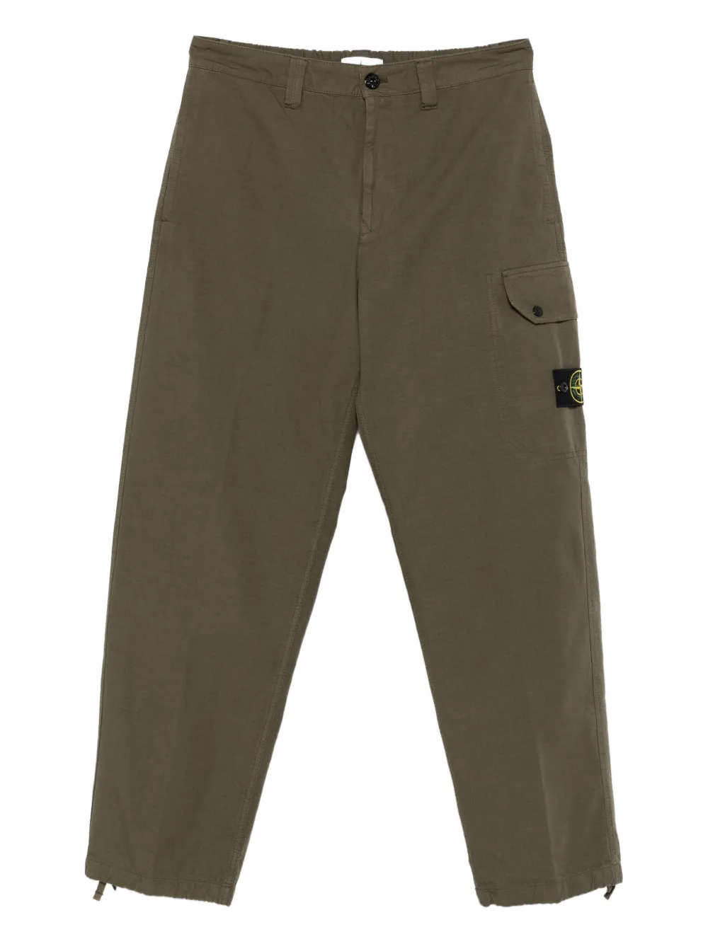 

Хлопковые брюки с карманами-карго Stone Island, зеленый