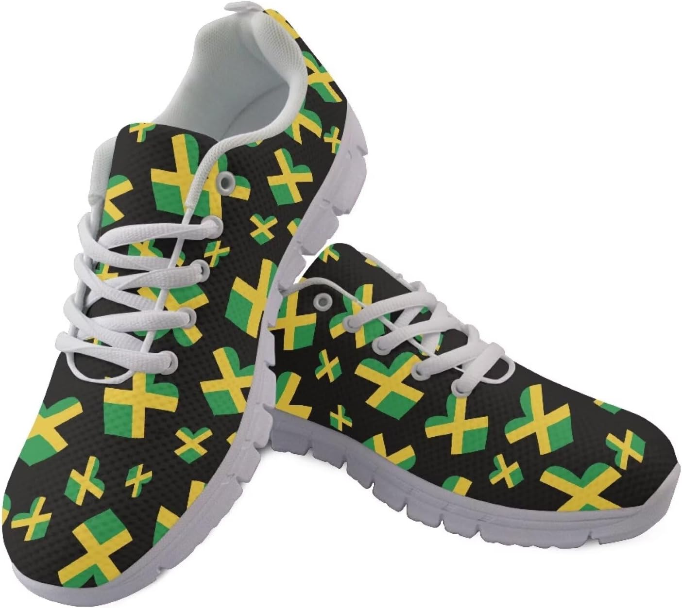 

Женские и мужские кроссовки на шнуровке, спортивные, прочные, для бега, походов и тренажерного зала, размеры США 5-15 Xixirimido, Jamaica Flag