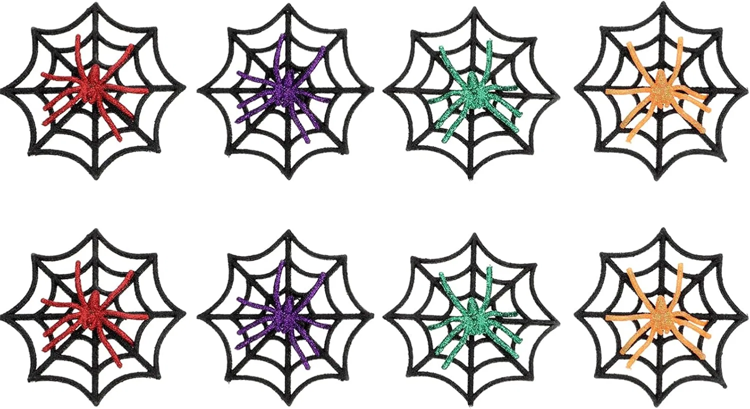 Заколки для волос Halloween 8 шт паутина блестки Beaupretty ассорти
