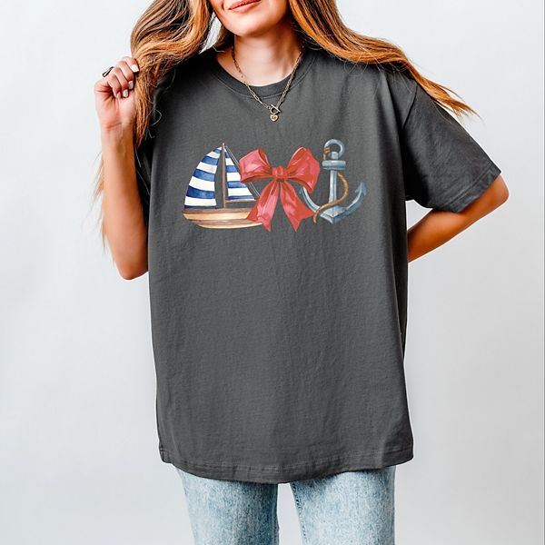 

Футболка Coquette с якорем Simply Sage Market, Asphalt