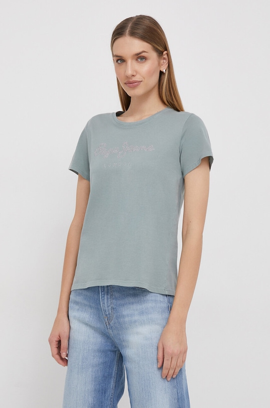 

Хлопковая футболка HAILEY Pepe Jeans, зеленый